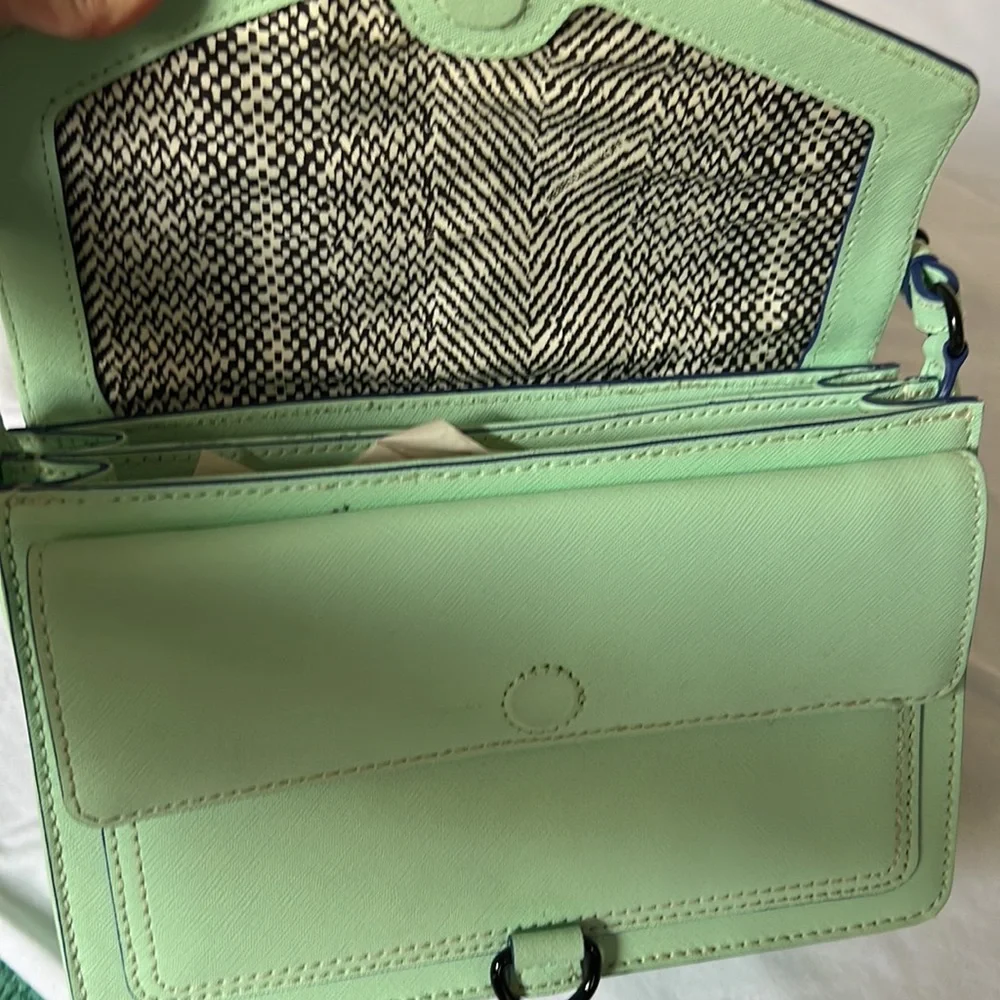 Rebecca Minkoff green saffiano
